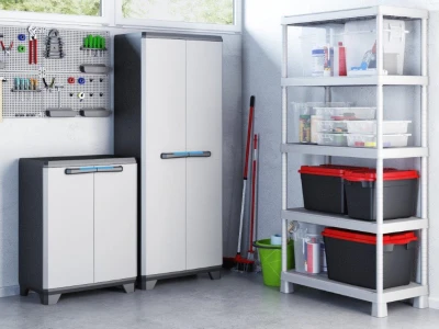 Keter Linear Utility černo-šedá plastová skříň