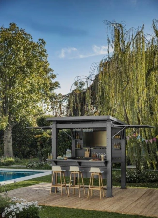 Keter BAR-B-Q Gazebo tmavě šedý zahradní altán s barem