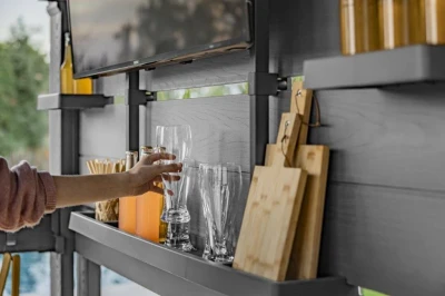 Keter BAR-B-Q Gazebo tmavě šedý zahradní altán s barem