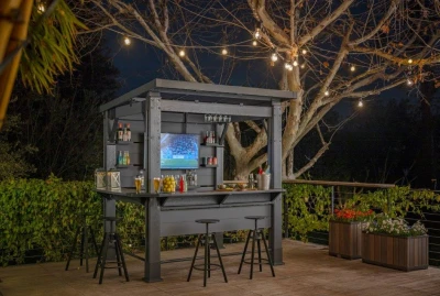 Keter Bar Gazebo tmavě šedý zahradní altán s barem