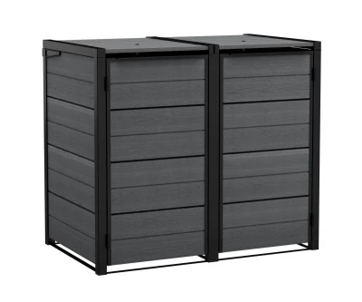 Keter Zahradní box Hide Away na popelnice 2 x 240 l šedý