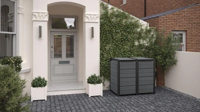 Keter Zahradní box Hide Away na popelnice 2 x 240 l šedý