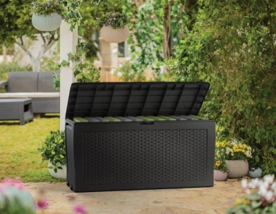 Keter Záhradný box Samoa Rattan Box 270L grafitový