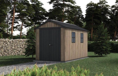 Keter Záhradný domček Apex 7,5 x 11 Ashwood, s podlahou