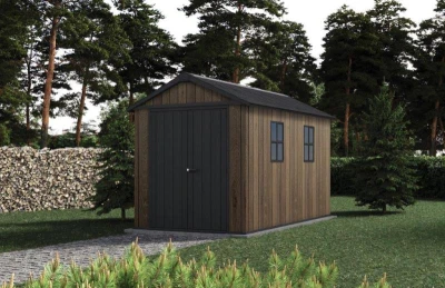 Keter Zahradní domek Apex 7,5 x 11 Walnut, s podlahou