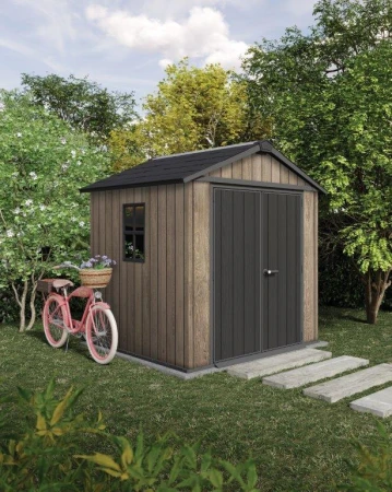 Keter Záhradný domček Apex 7,5 x 7 Ashwood, s podlahou