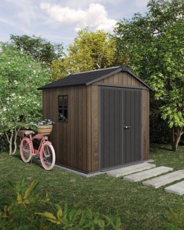 Keter Zahradní domek Apex 7,5 x 7 Walnut, s podlahou