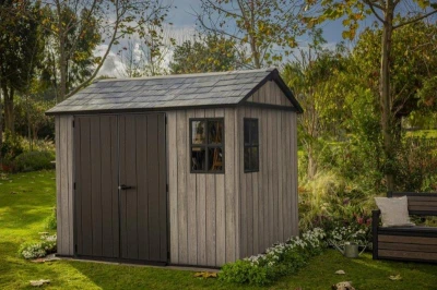 Keter Záhradný domček Apex 7,5 x 9 Ashwood, s podlahou