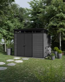 Keter Zahradní domek Cortina 9x7 grafitový, s podlahou