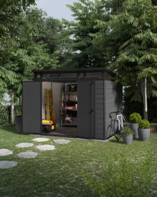 Keter Zahradní domek Cortina 9x7 grafitový, s podlahou
