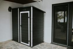 Keter Zahradní domek Essential 6 x 4 tmavě šedý / bílý, s podlahou