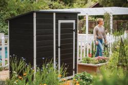 Keter Zahradní domek Essential 6 x 4 tmavě šedý / bílý, s podlahou