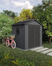 Keter Zahradní domek Newton Plus wide 7x7,5 šedý, s podlahou