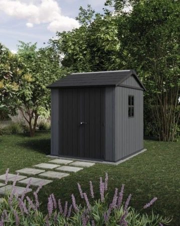 Keter Zahradní domek Newton Plus wide 7x7,5 šedý, s podlahou