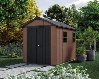 Keter Newton Plus wide 9x7,5 hnědý zahradní domek s podlahou