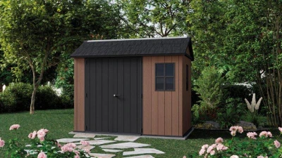 Keter Newton Plus wide 9x7,5 hnědý zahradní domek s podlahou