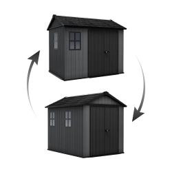 Keter Zahradní domek Newton Plus wide 9x7,5 šedý, s podlahou