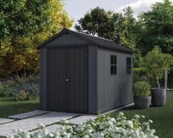 Keter Zahradní domek Newton Plus wide 9x7,5 šedý, s podlahou