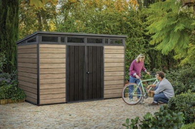 Keter Zahradní domek PENT Signature 11x7 Ashwood, s podlahou