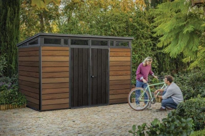 Keter Zahradní domek PENT Signature 11x7 Walnut, s podlahou