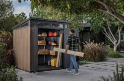 Keter Záhradný domček PENT Signature 7x7 Vertical hnedý, s podlahou