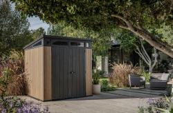 Keter Záhradný domček PENT Signature 7x7 Vertical hnedý, s podlahou