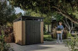 Keter Záhradný domček PENT Signature 7x7 Vertical hnedý, s podlahou