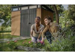 Keter Záhradný domček PENT Signature 9x7 Vertical hnedý, s podlahou