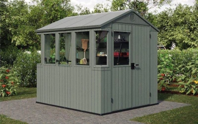 Keter Zahradní domek Potting Shed 2v1 zelený, s podlahou