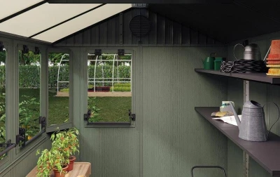 Keter Zahradní domek Potting Shed 2v1 zelený, s podlahou