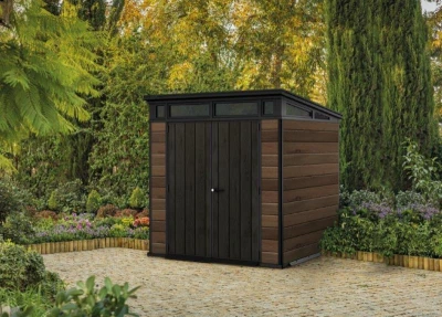 Keter Zahradní domek Pent Signature 7x7 Walnut, s podlahou