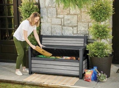 Keter Zahradní lavice Deco Garden Bench Storm grey