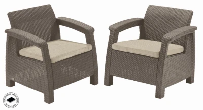 Keter Zahradní nábytek Corfu duo set dvou křesel cappuccino
