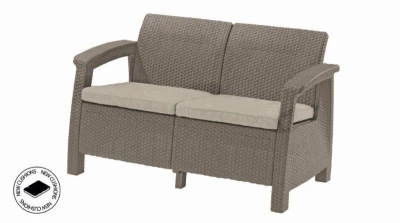 Keter Zahradní nábytek Corfu love seat dvousedačka cappucccino