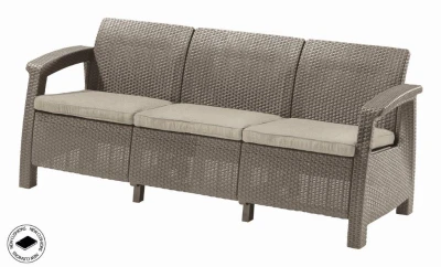 Keter Zahradní nábytek Corfu love seat max třísedačková pohovka cappuccino
