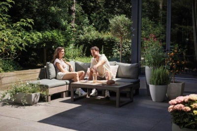 Keter Zahradní nábytek Elements 5místný modulární set ashwood