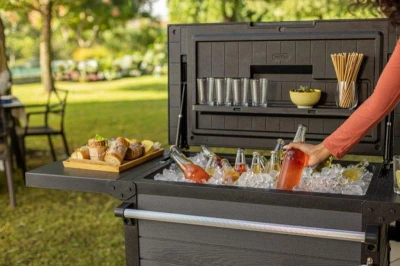Keter Zahradní stůl Patio Cooler šedý