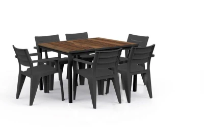Keter Zahradní stůl Porto 160 walnut black steel