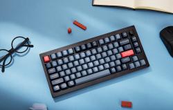 Keychron Bezdrátová mechanická klávesnice V1 Max QMK/VIA s banánovými spínači (černá)