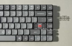 Keychron Bezdrátová nízkoprofilová klávesnice K3 Max RGB Brown Switch (černá) [K3M-H3].