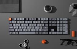 Keychron K5 Max QMK/VIA nízkoprofilová bezdrátová mechanická klávesnice Bílé podsvícení Hnědý spínač