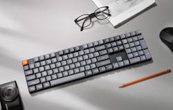 Keychron K5 Max QMK/VIA nízkoprofilová bezdrátová mechanická klávesnice Bílé podsvícení Hnědý spínač