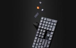Keychron K5 Max QMK/VIA nízkoprofilová bezdrátová mechanická klávesnice Bílé podsvícení Hnědý spínač