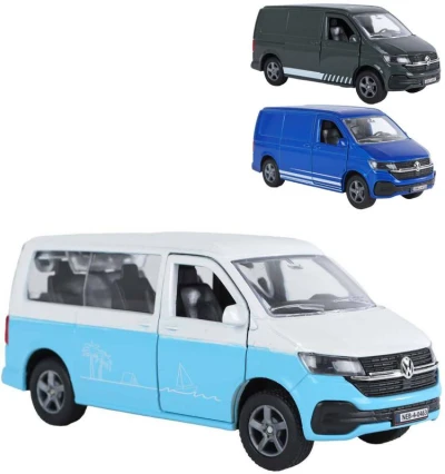 KIDS GLOBE Auto Volkswagen Transpotrer kov PB 14cm 3 barvy