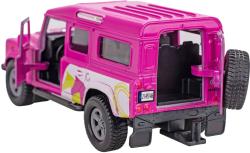 Kids globe Horses auto Land Rover set s přívěsem a koňmi růžový PB kov