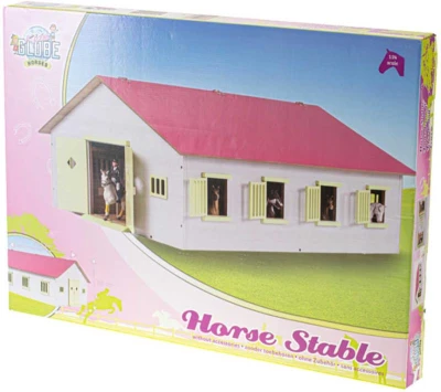 Kids globe Stajňa pre kone 1:24 DREVENÁ (stavebnica)