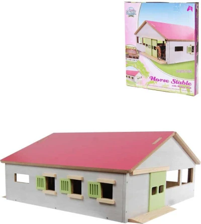 Kids globe Stajňa pre kone 62x56cm DREVENÁ (stavebnica) Kids globe Stajňa pre kone 62x56cm DREVENÁ (stavebnica)