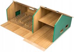 KIDS GLOBE Stáj pro koně s garáží na traktor DŘEVĚNÁ (stavebnice)