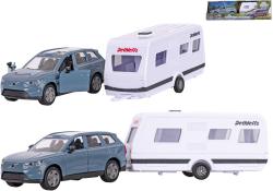 Kids globe Traffic auto Volvo EX90 set s karavanem zpětný chod kov