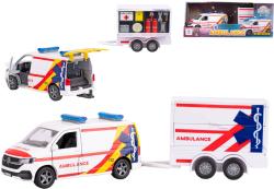 Kids globe Traffic auto VW Transporter ambulance set s přívěsem PB kov